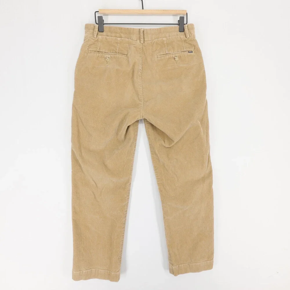 Polo Ralph Lauren Pants Mens 31x30 Tan Corduroy Classic Fit Stretch Flat Front